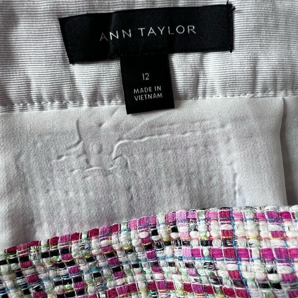 Ann Taylor Multicolor Tweed Shift Skirt Size 12 - Picture 6 of 6